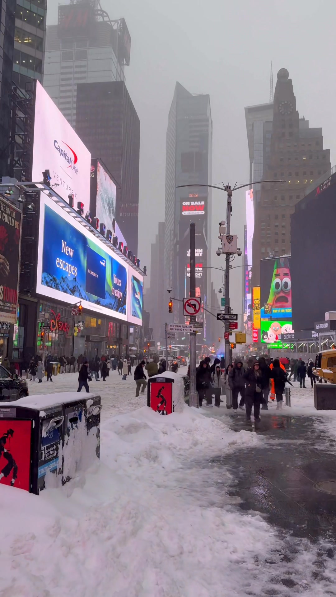 Times Square Snow Storm 2026 #newyorkcity. #newyork. #snow | Waqar ...