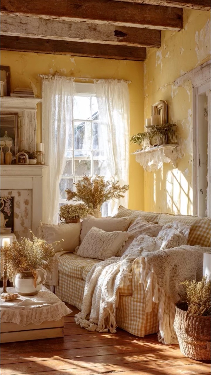 🌿 Vintage Farmhouse Cottage Home Decorating Ideas | Cozy Country Charm ...