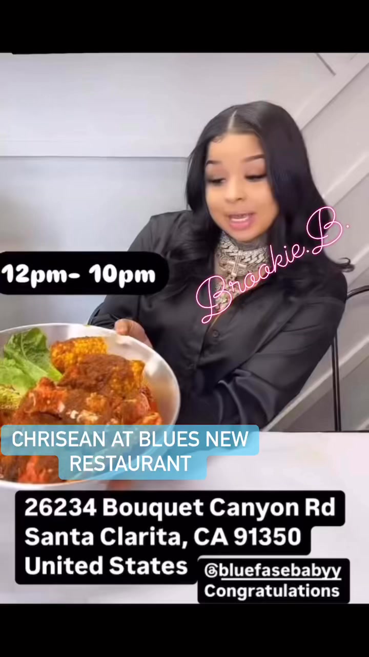 chrisean 👀🥶was at the opening for #blueface 🙏opening of his new