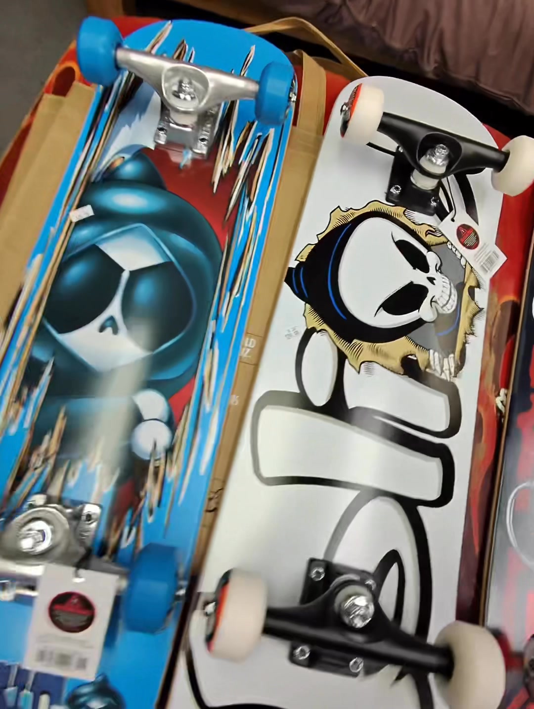 Vintage Blind skateboards with unique graphics