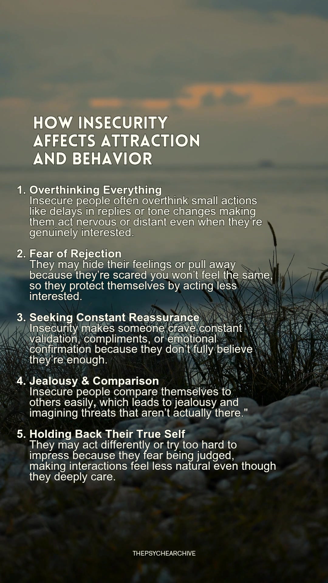How Insecurity Affects Attraction & Behavior 1. Overthinking Everything ...