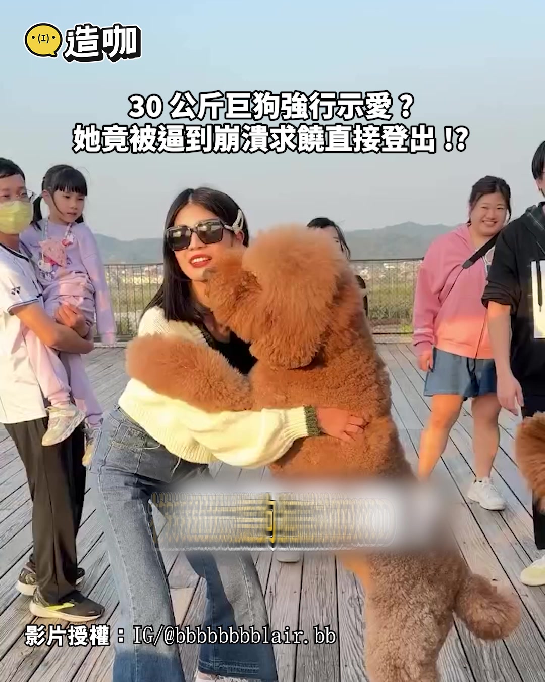 30 公斤巨狗強行示愛？她竟被逼到崩潰求饒直接登出！？ K編：很沉重的愛XD 影片授權：IG/@bbbbbbbblair.bb | 東森娛樂 ...