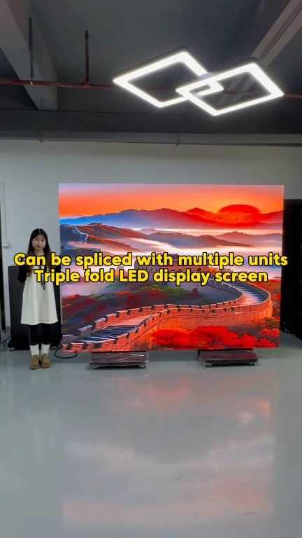 Experience the flexibility of the Three-fold LED Poster Screen ...
