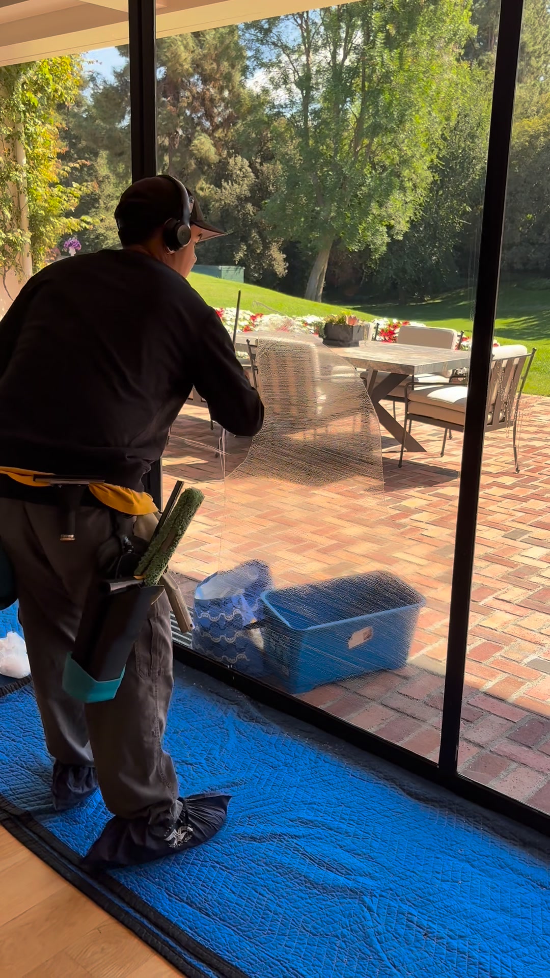 Our technician Danny doing some interior window cleaning. # ...