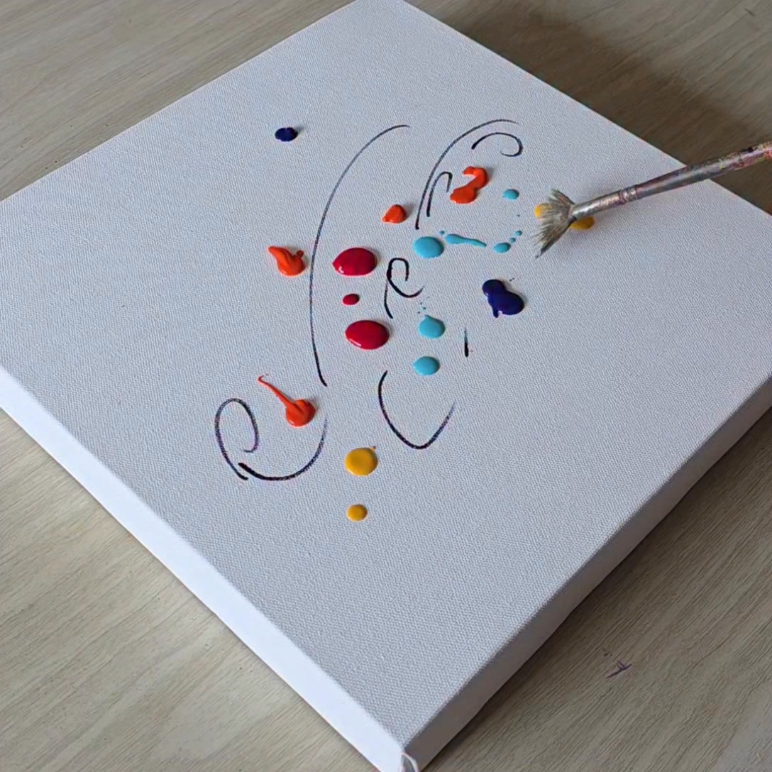 Acrylic painting technique 🎨 ️ Easy abstract painting 😍😍 ...