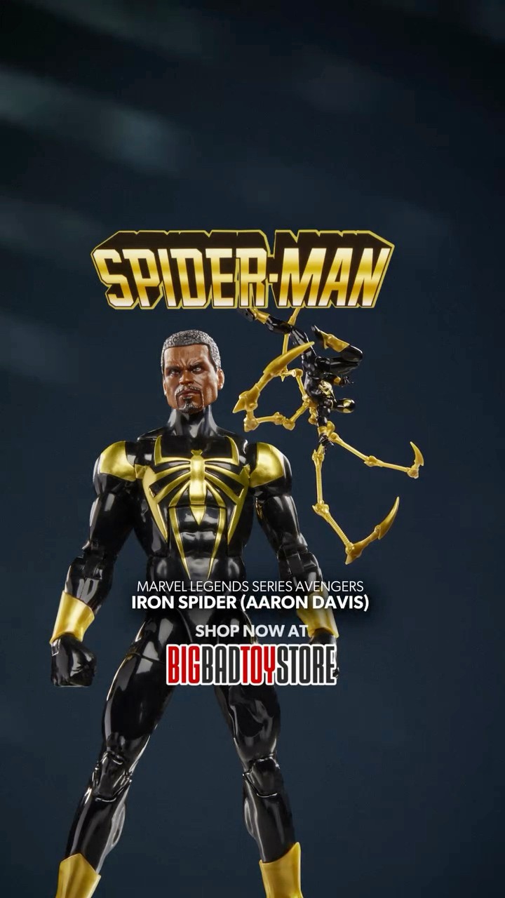 The Spider-Man Marvel Legends Iron Spider (Aaron Davis) Action