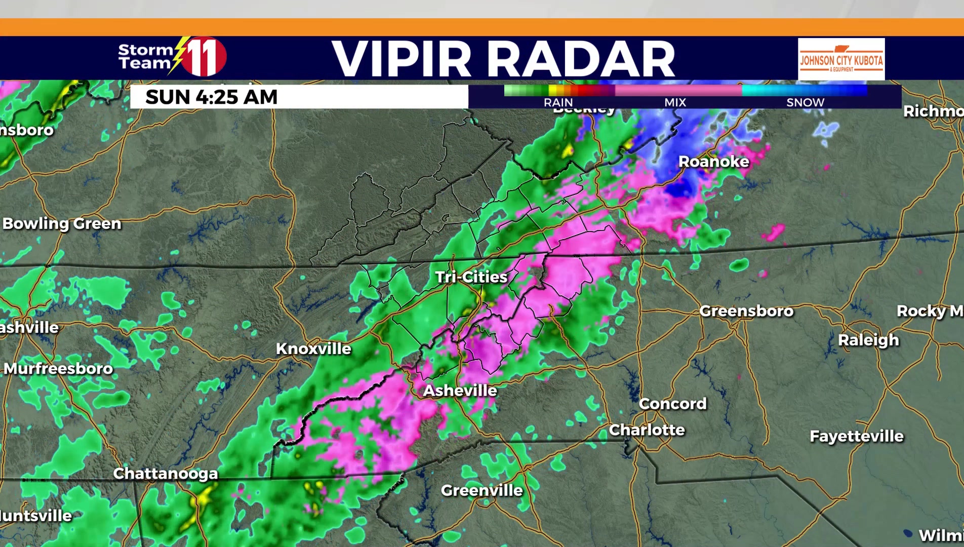 Happy Sunday morning. Currently, radar is indicating a mix in the ...