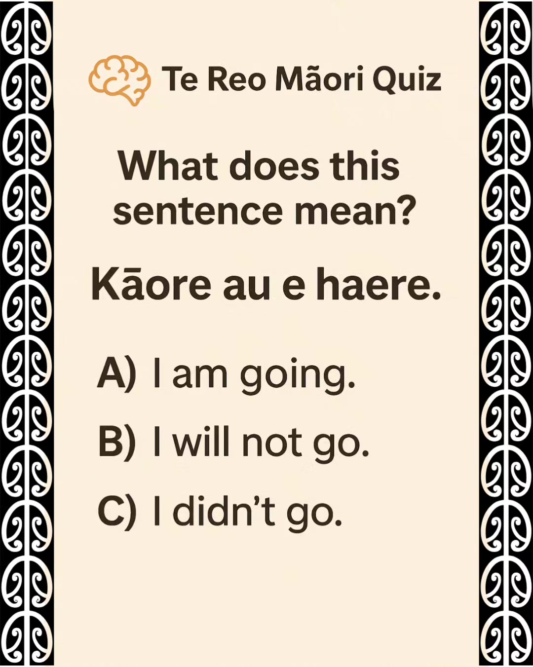 📚 Te Reo Māori Quiz Today's challenge 👇 Which sentence means: “The book ...