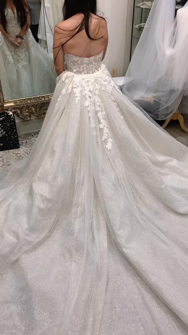 wedding dresses with extremely long trains Tulle and Lace Mermaid Train  loveangeldress comfortable fit that enhances your gowns beauty. Cathedral Train Wedding Dress with