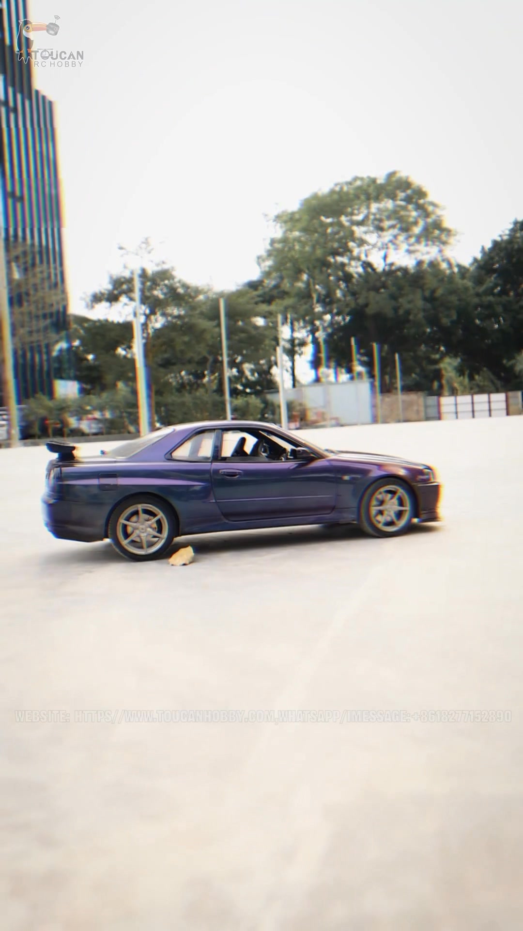 Capo 1/8 GTR R34 racing car, let's have an outdoor speed showdown