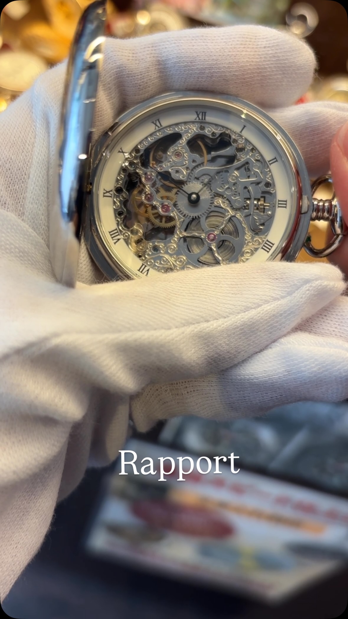 Pocket watches ラポート スケルトン 懐中 時計 Rapport PW48 Double
