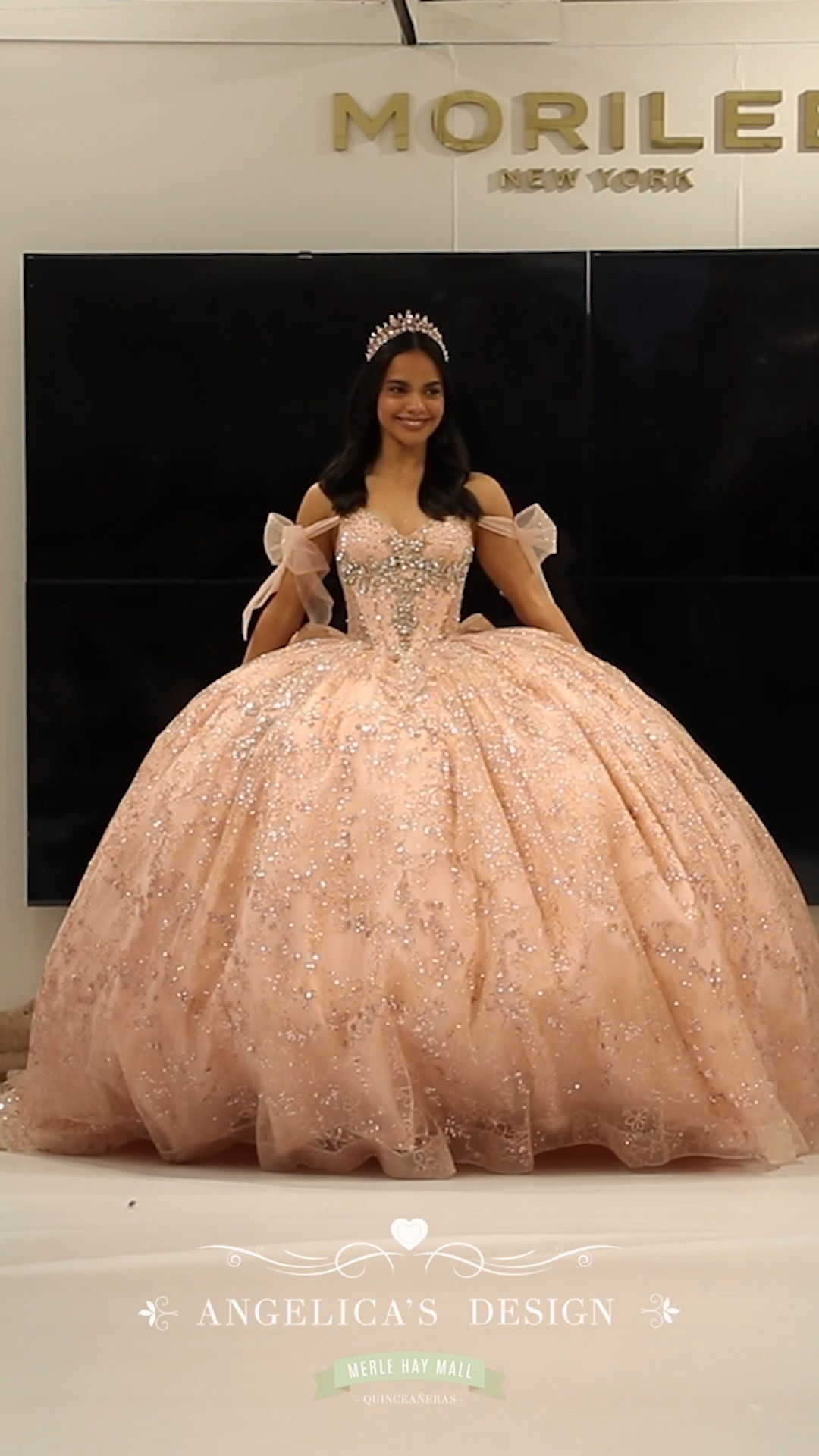 formal dresses des moines iowa 🌷Style: 4080043 ✨ Quinceañera Gowns 🌷, ✨Price: $1,999 ✨ Shop at Angelica's Design Store ✨, ✨Step into your storybook moment in the Clara quinceañera dress, a floral glitter tulle ball gown that glows unique prom dresses