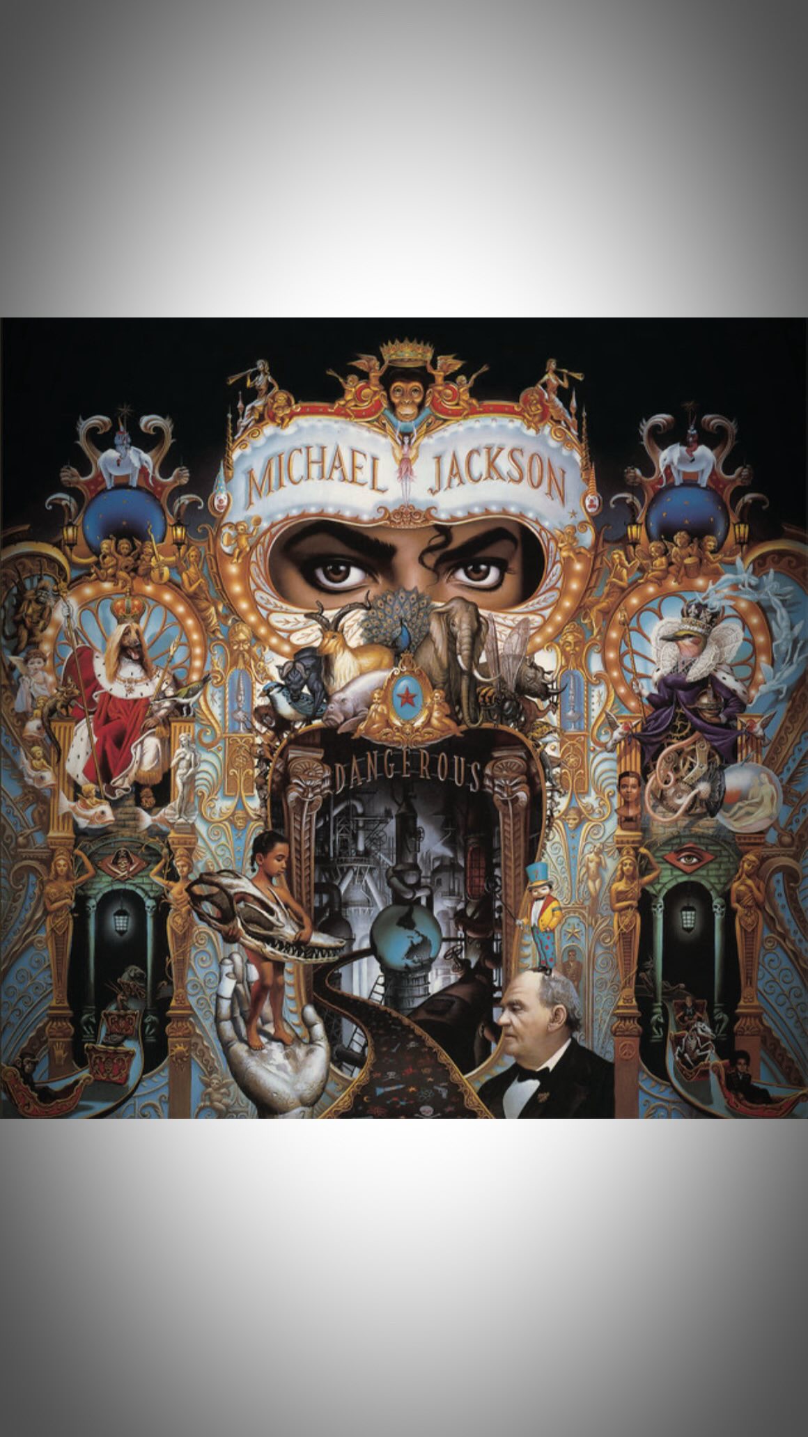 Michael Jackson “Dangerous” (1991, Epic) US collector edition gold