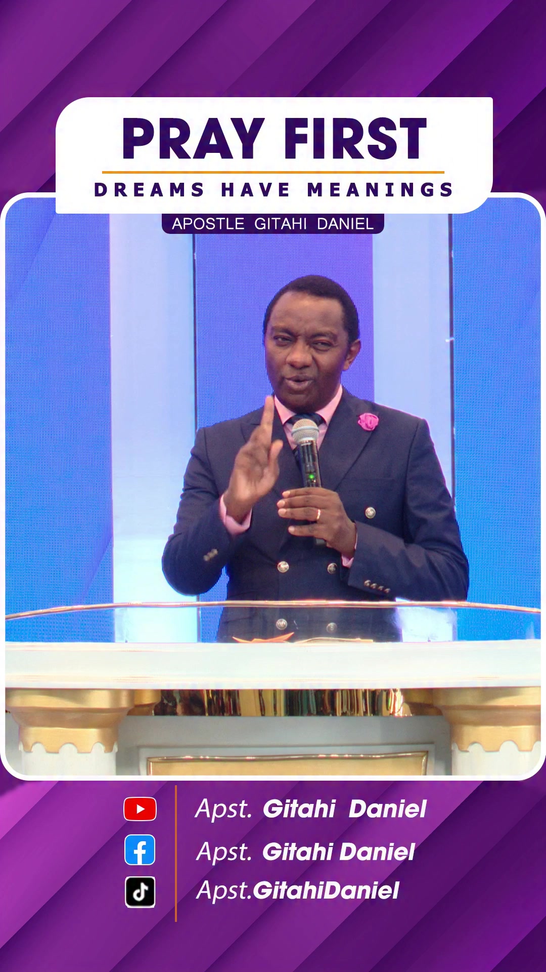 Pray first dreams have meanings with Apostle Gitahi Daniel For the full ...