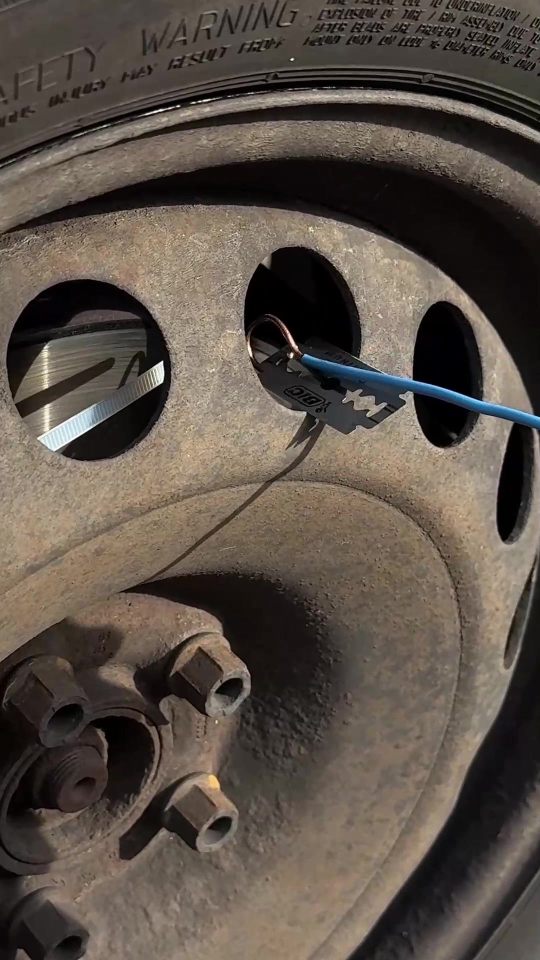 Fixing Tires With Razor Blades | Productive Panda | Facebook