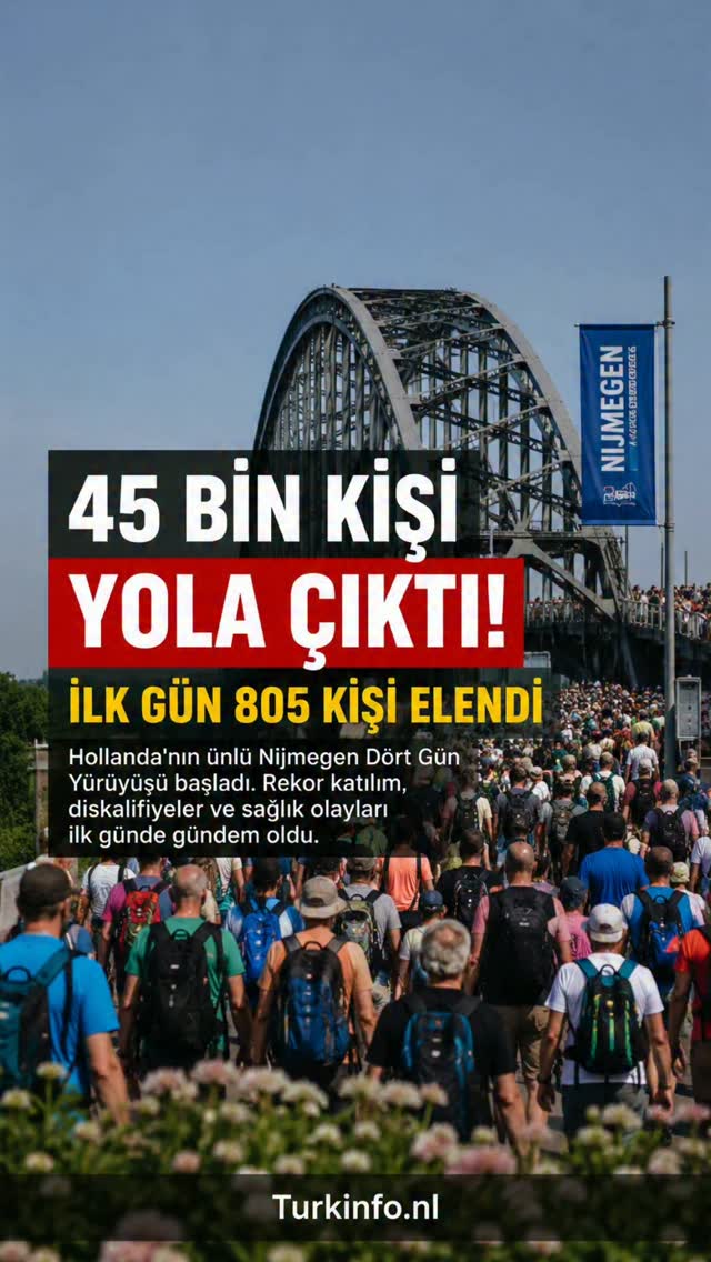 🚶🇳🇱 Hollanda'nın en büyük yürüyüş organizasyonu rekor katılımla  başla