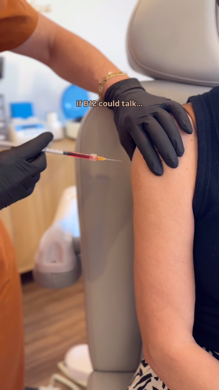 If B12 could talk… it would probably say:, “Hey, remember me? I’m the one your body uses to help support energy, metabolism, red blood cell production, and overall wellness”, B12 shots can be a great 