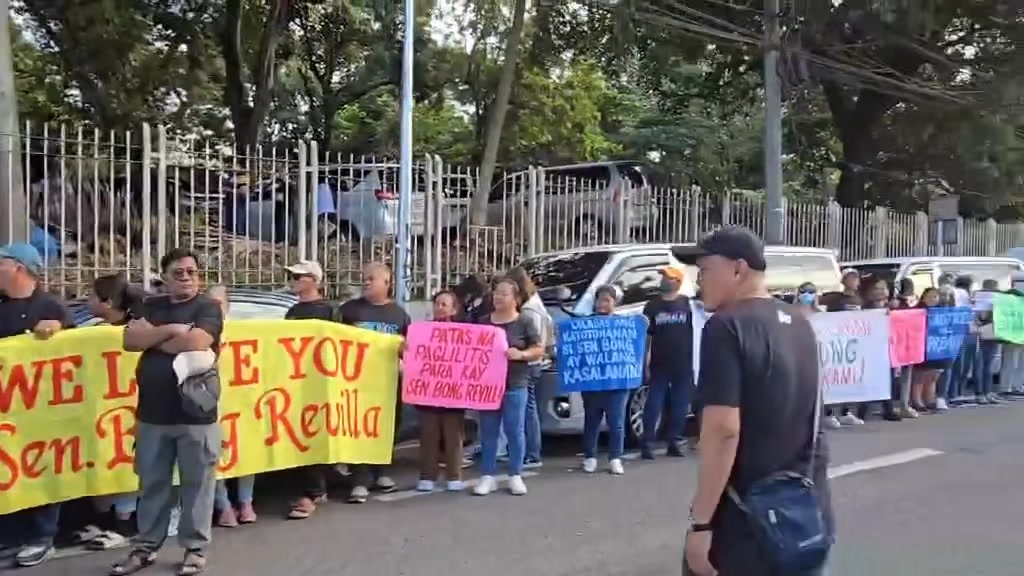 WATCH: Supporters of former senator Bong Revilla held a rally outside ...