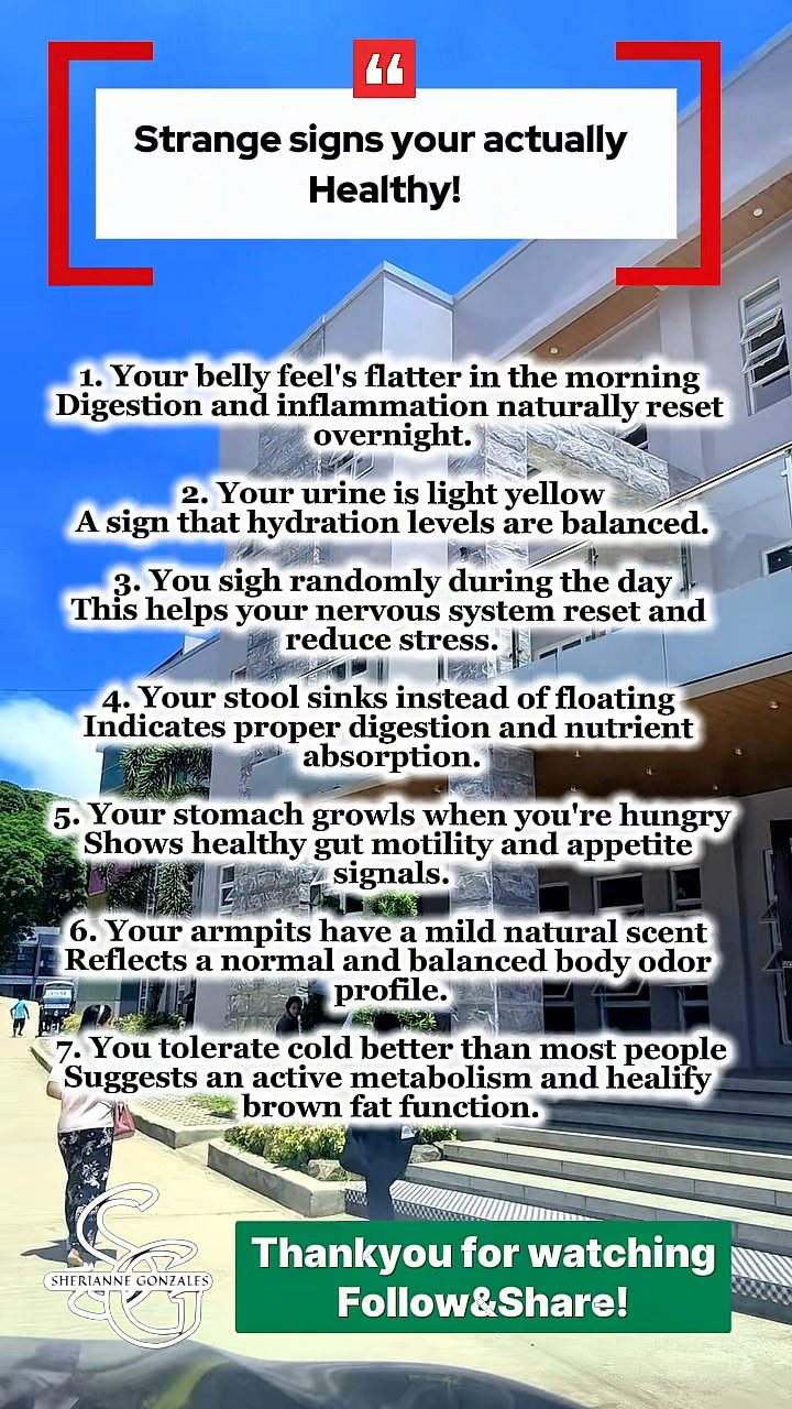 Strange signs you’re actually healthy! It’s always refreshing to see ...