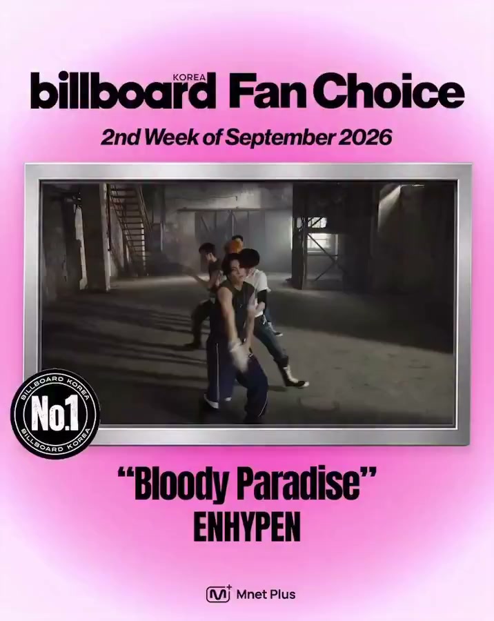 ENHYPEN takes 1st place on Billboard Korea x Mnet Plus Fans Choice