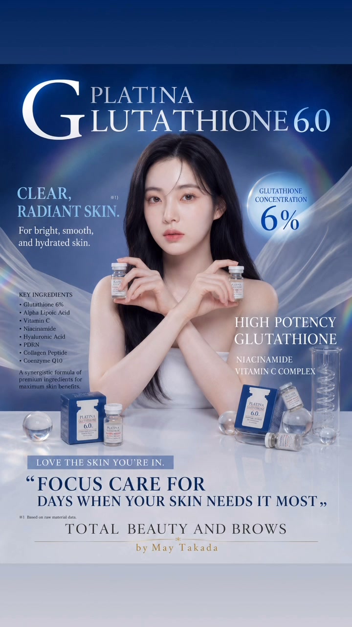 ✨ DULL SKIN? DARK SPOTS? UNEVEN TONE? ✨, Your glow upgrade is here. 💙, Introducing 💎, PLATINA GLUTATHIONE 6.0 , BRIGHTENING INFUSION , High-potency brightening care for skin that looks clearer, 