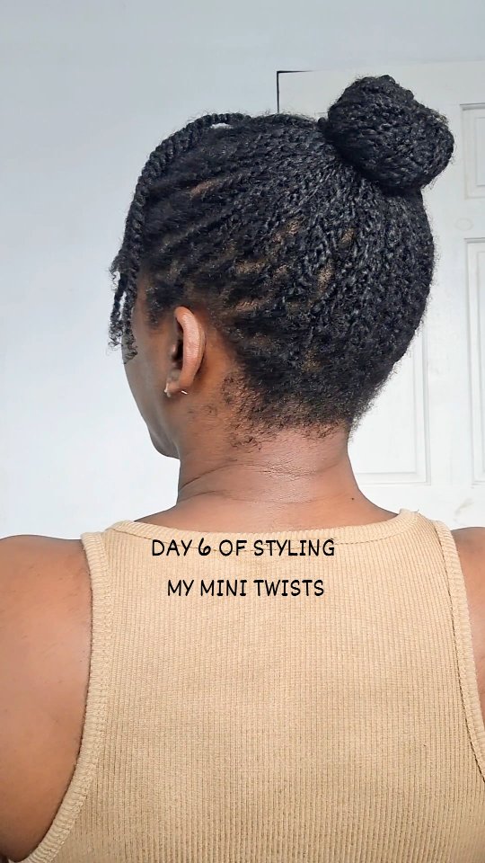 High bun with side bangs. So clean and neat . . . . #minitwiststyles # ...