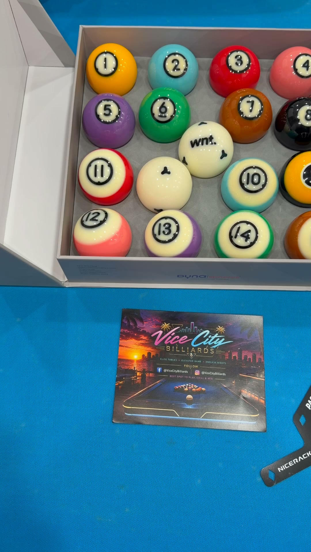 Vice City Billiards Dynaspheres Titan tournament ball set