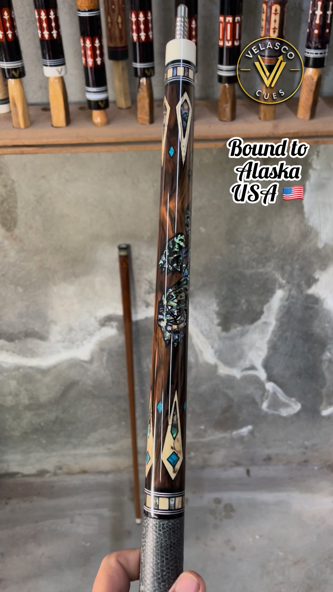 This is the second cue design with this original velasco custom cue ...