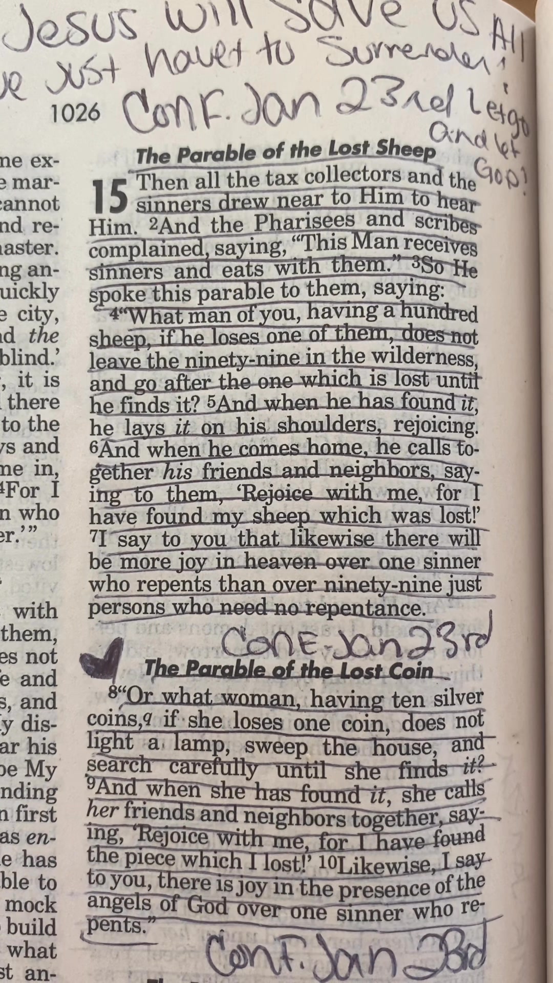 Luke 15:1-7 NKJV I was once lost but now I’am found #morningscripture # ...