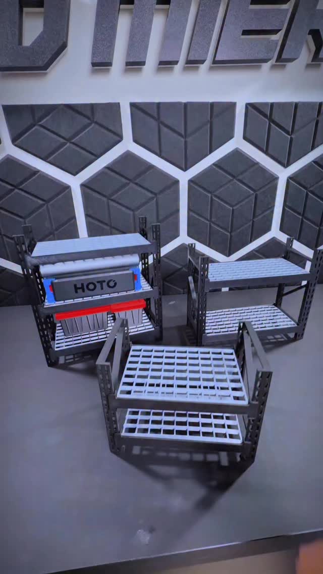 3D Printed Modular Mini Garage Rack, sizes for any sized 3d printer ...