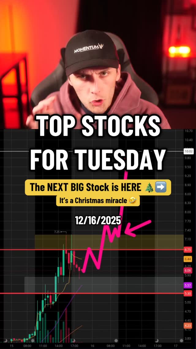 TOP 3 STOCKS FOR TUESDAY 12/16/25 TRADING DAY Today’s list SAVED the ...