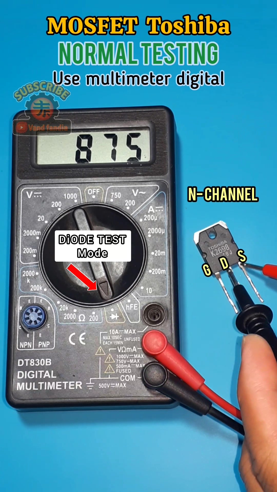 MOSFET Toshiba NORMAL TESTING use digital multimeter ! #DIY #audio # ...