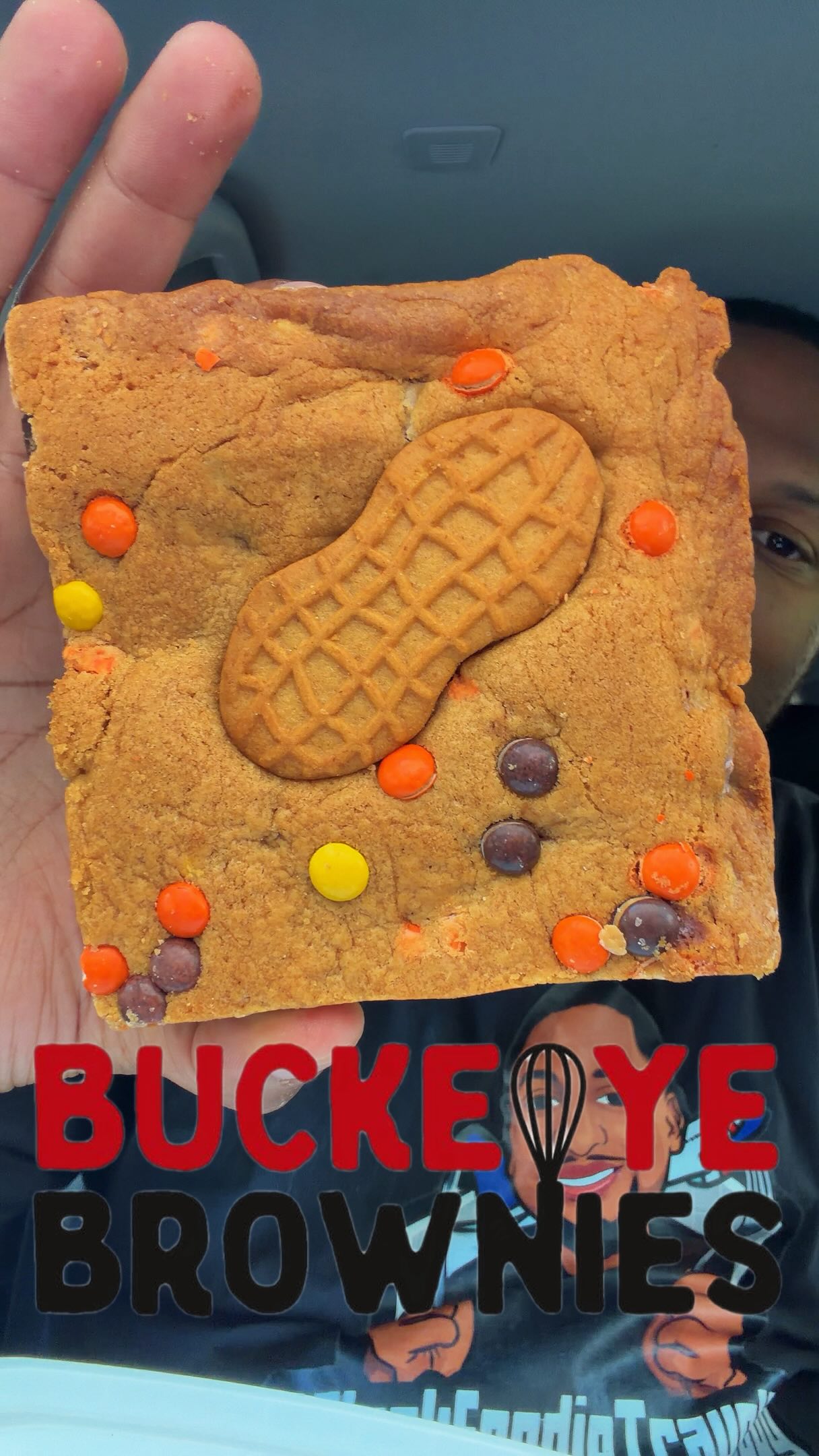 I ate four 1/2 pound brownies from @buckeyebrownies and I
