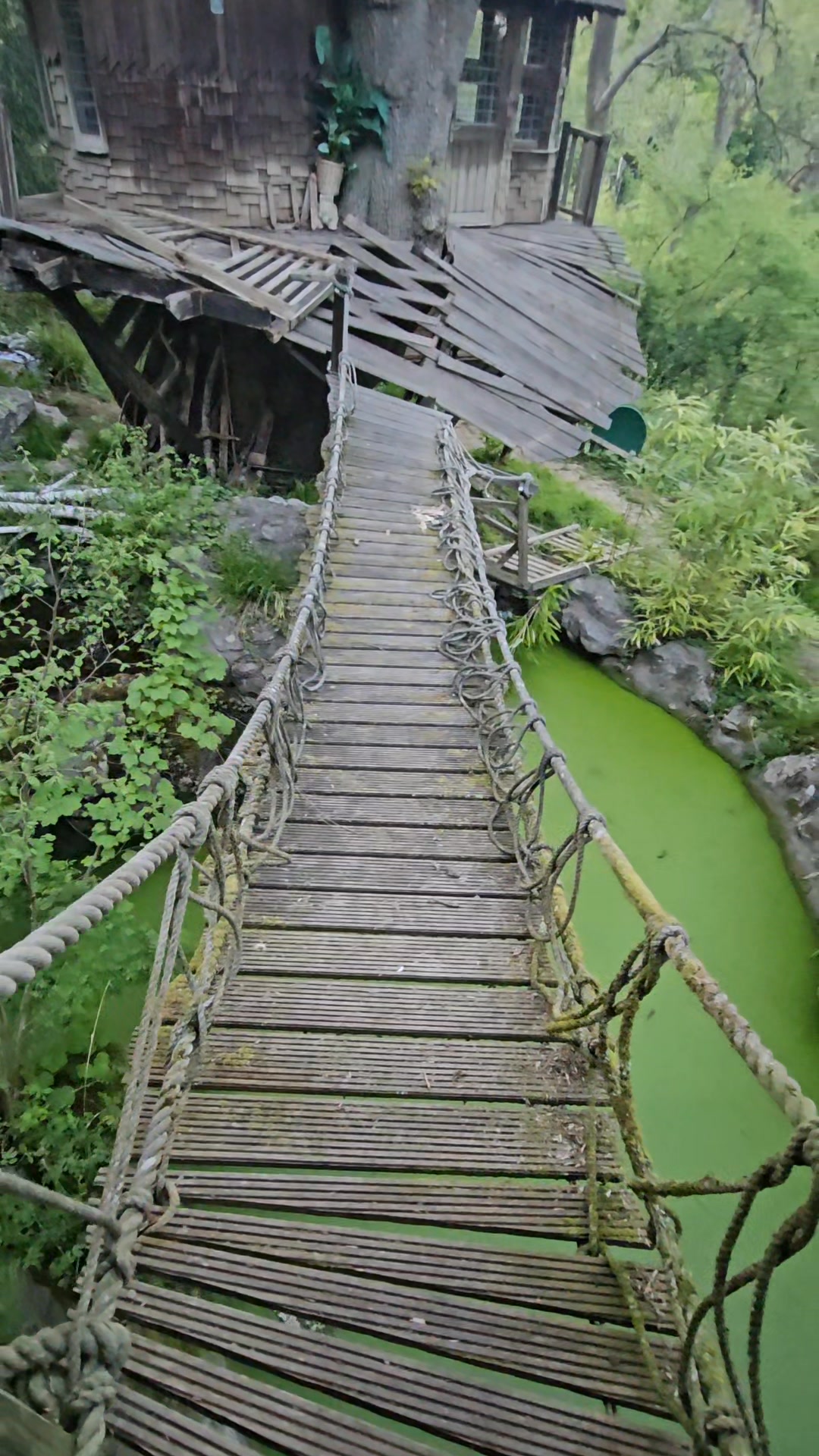 Abandoned mansion has the craziest rope bridge #abandoned #explore ...