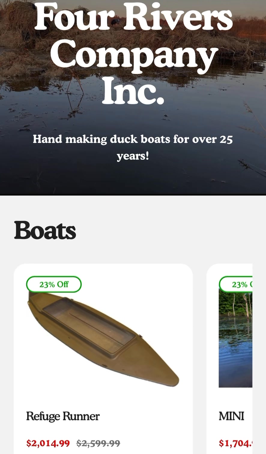 Four Rivers Layout Boats - Shane showing off his new rigged out MINI to ...
