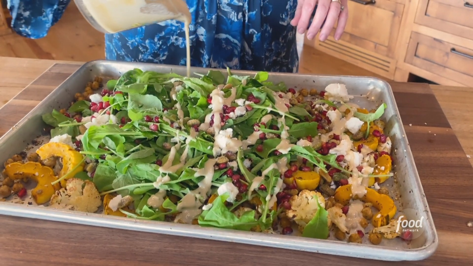 ree drummond green goddess dressing A SHEET PAN is the trick to amping up your salads! 👏 Making this one ASAP, The Pioneer Woman Green salad