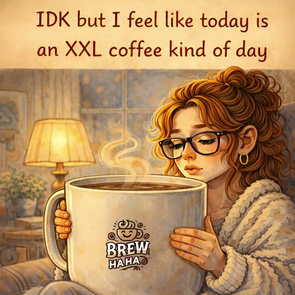 テーブル用品 Meme I don't know but I feel like today is an XXL coffee kind of day