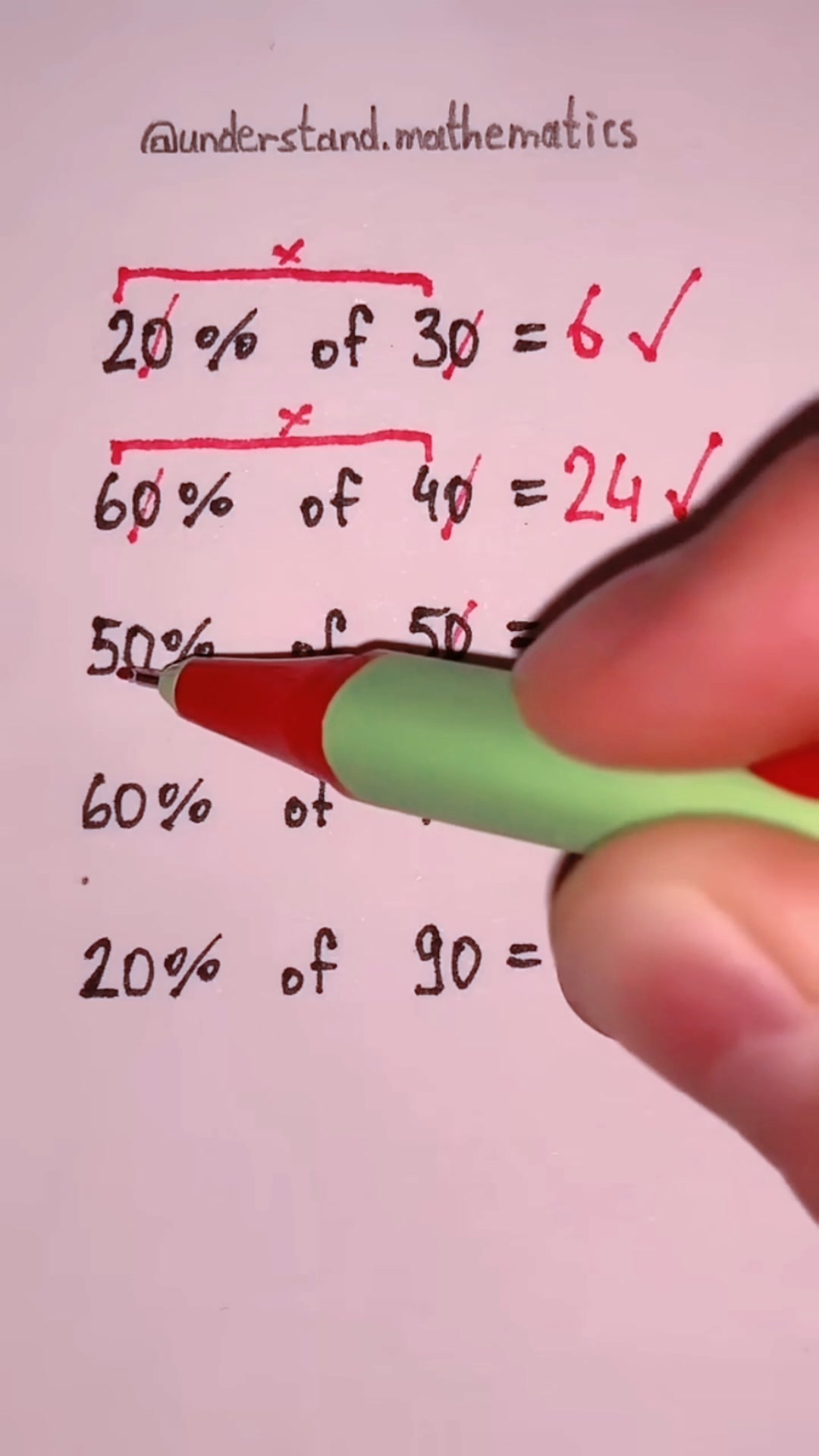Percentage Hack 📚💡#maths #mathematics #study #knowledge #school #reeels ...