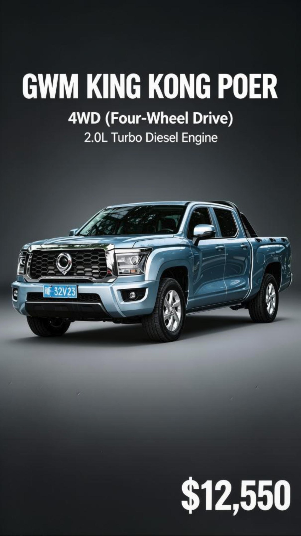 2022 GWM King Kong Poer 4WD Diesel Pickup - $12,550 Manual pickup