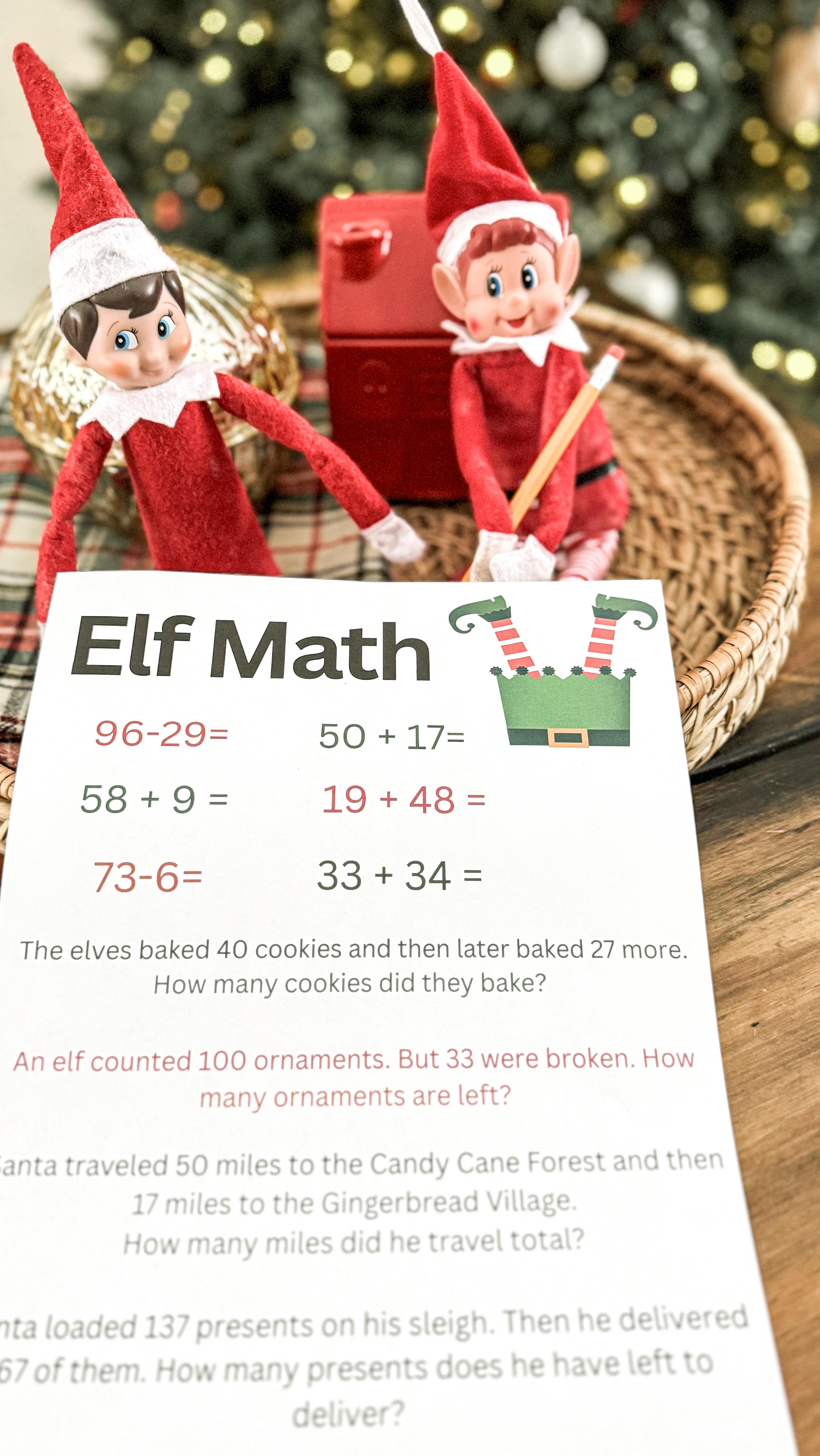 Sharing this free pritnable elf math 67 worksheet! Perfect for this ...