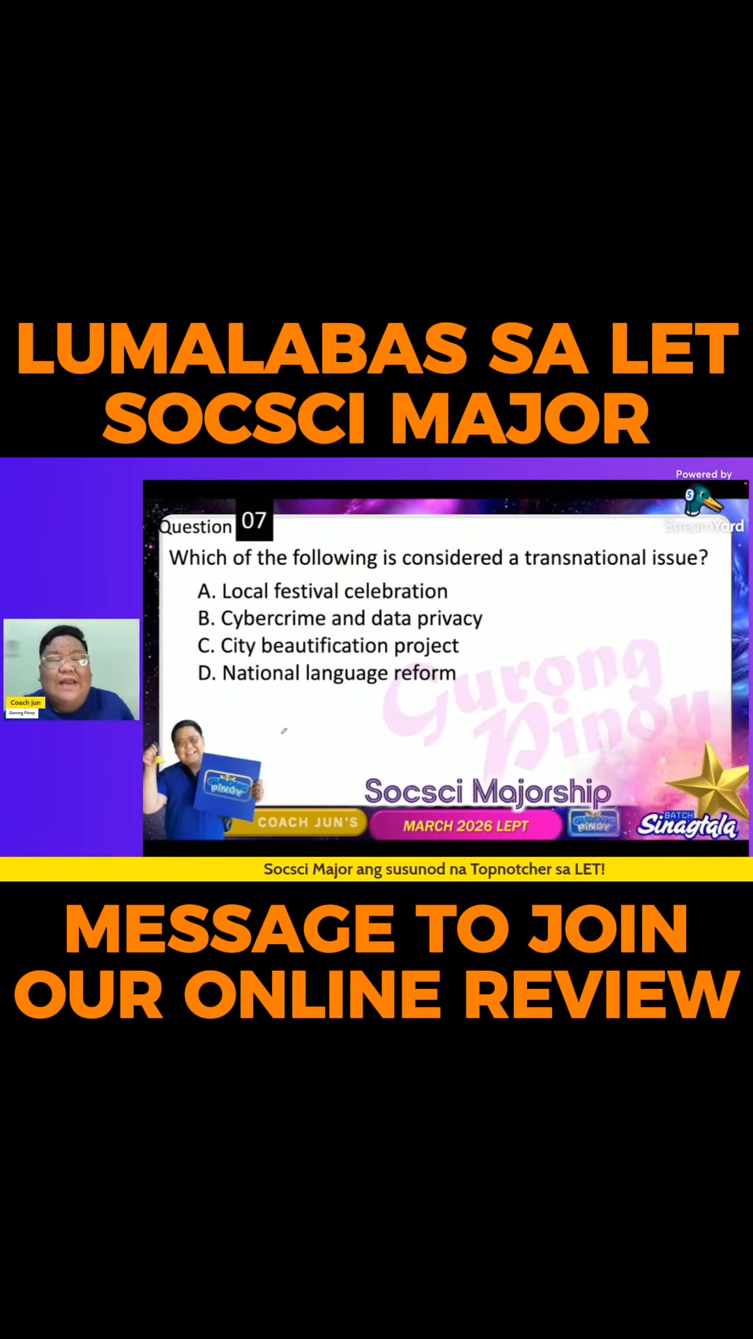 𝐋𝐔𝐌𝐀𝐋𝐀𝐁𝐀𝐒 𝐒𝐀 𝐋𝐄𝐓: 𝐒𝐎𝐂𝐈𝐀𝐋 𝐒𝐂𝐈𝐄𝐍𝐂𝐄 𝐌𝐀𝐉𝐎𝐑𝐒𝐇𝐈𝐏 #TATAKGP #gurongpinoy # ...
