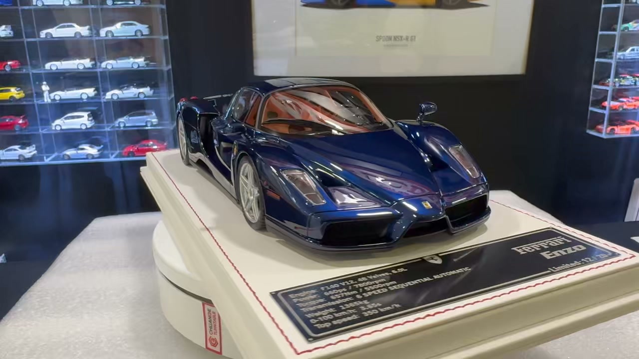 🔸DAVIS & GIOVANNI🔸 🔵1/18 Ferrari Enzo Dark blue,brwon/carban