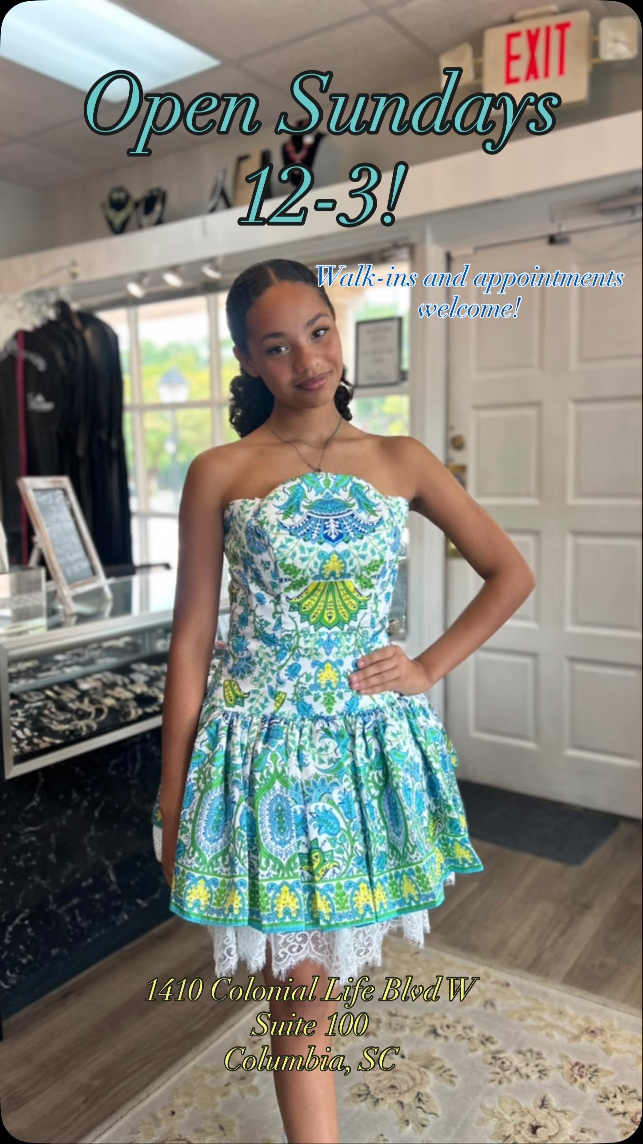 formal dress shops columbia sc SUNDAY = HOCO SHOPPING DAY 💚✨, Yes, we’re OPEN today! Come spend your Sunday finding the perfect homecoming at Greg McKenzie Pageant and Prom in Columbia, SC. 🛍️, ✨ Open Sundays 12–3 PM, ✨ Web Collection: Over 220