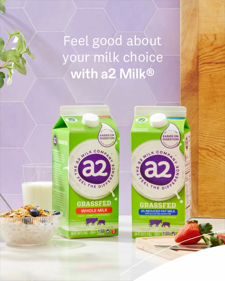 Grassfed milk, the a2 Milk® difference, and a closer look at what’s inside. Swipe through for more., #a2milk #grassfedmilk #a2protein #a2proteinmilk #lovemilkagain | a2 Milk USA