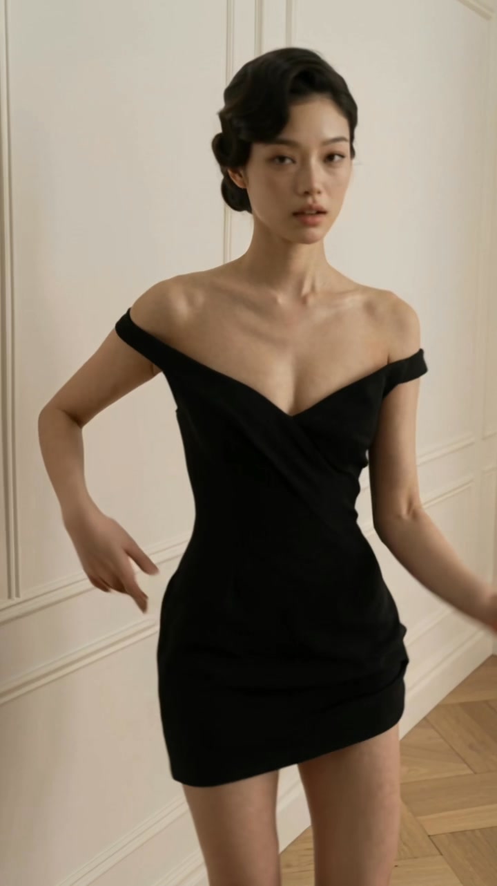 asian little black dress Timeless beauty in a 🖤 #fypシ #asian #fashion #outfit The material is not