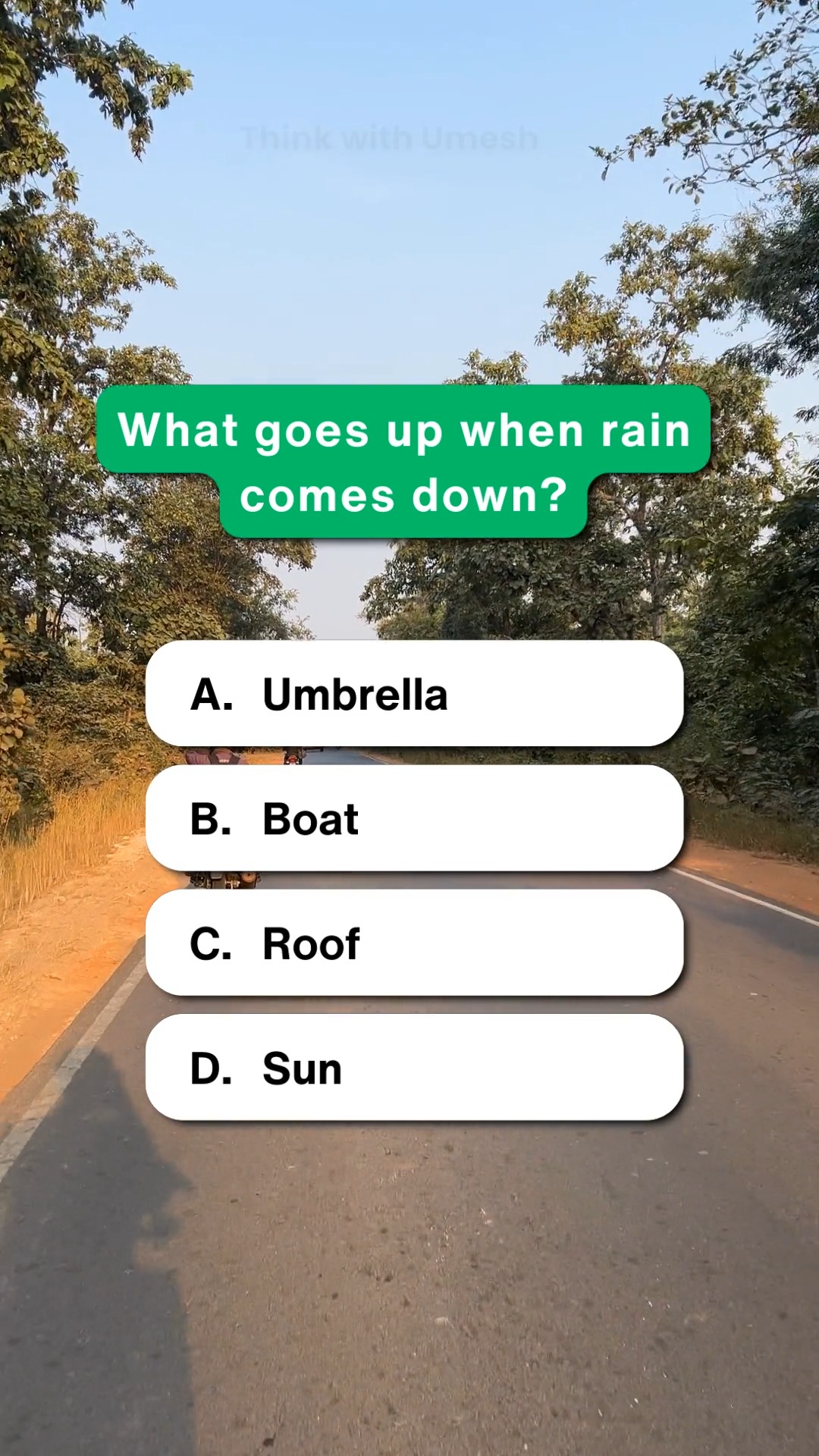 What goes up when rain comes down? ☔ Guess below! #BrainTeasers #Search ...