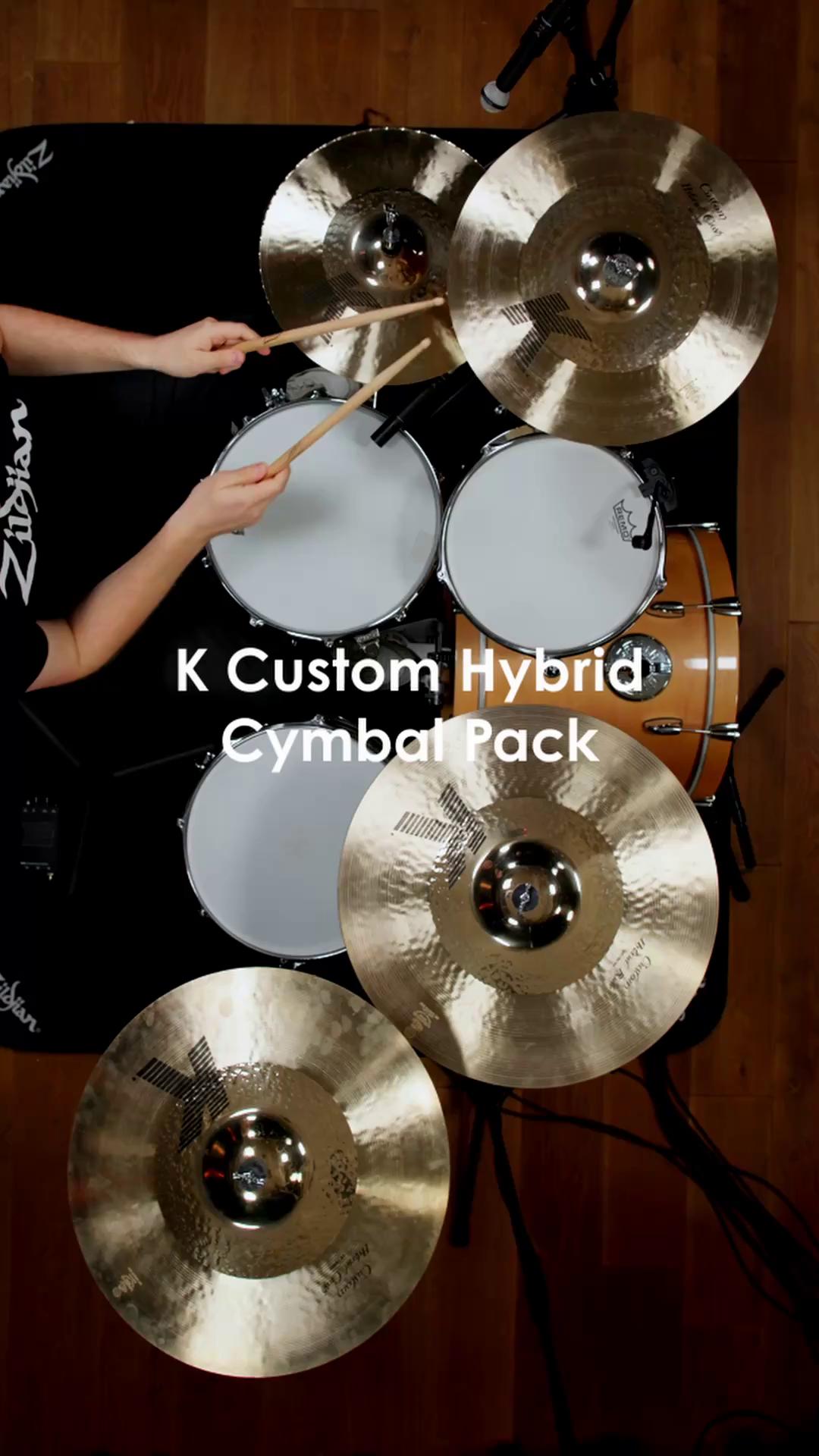 Some of our most visually striking cymbals, the K Custom Hybrids