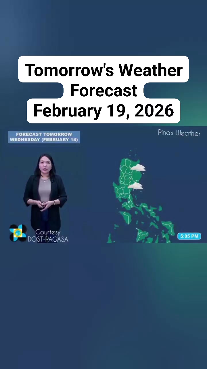 Tomorrow's Weather Forecast February 19, 2026 | Pinas Weather | Facebook