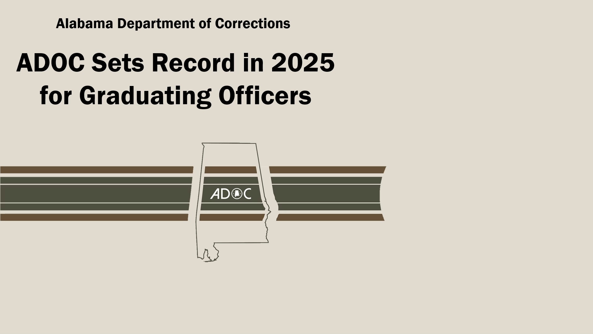 ADOC SETS RECORD IN 2025 FOR GRADUATING OFFICERS! | Alabama Department ...