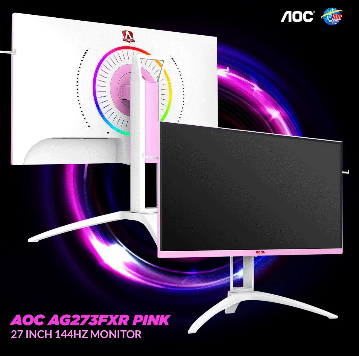 AOC AGON AG273FXR 240Hz 27インチ モニター ピンク | ヤマダウェブコム